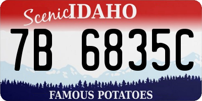 ID license plate 7B6835C