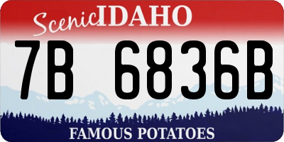 ID license plate 7B6836B