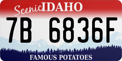 ID license plate 7B6836F