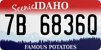 ID license plate 7B6836Q