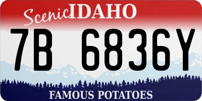 ID license plate 7B6836Y