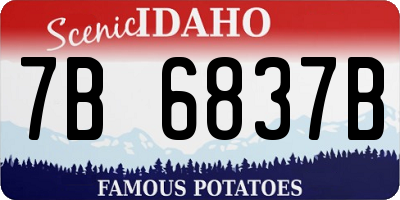 ID license plate 7B6837B
