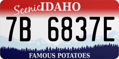 ID license plate 7B6837E