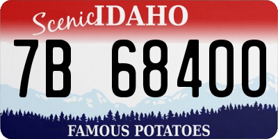 ID license plate 7B6840O
