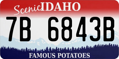ID license plate 7B6843B