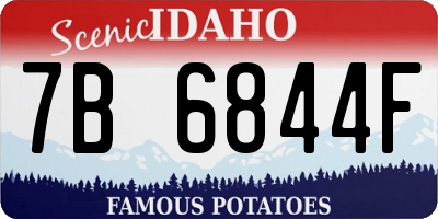 ID license plate 7B6844F