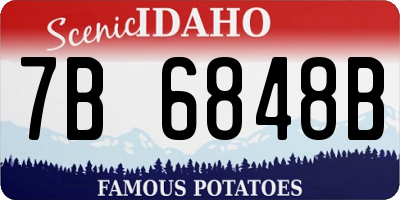 ID license plate 7B6848B