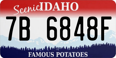 ID license plate 7B6848F