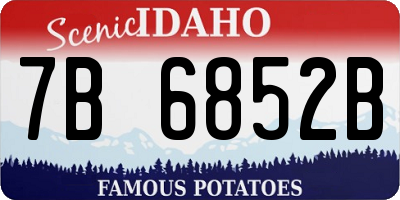 ID license plate 7B6852B