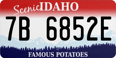 ID license plate 7B6852E