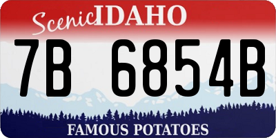 ID license plate 7B6854B