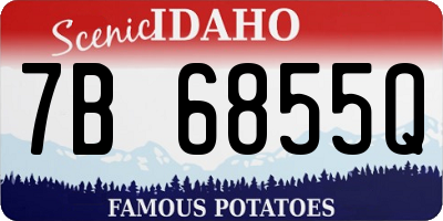 ID license plate 7B6855Q