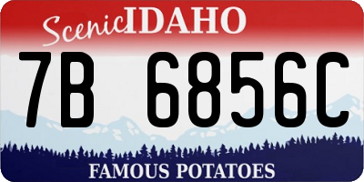 ID license plate 7B6856C