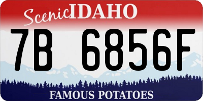 ID license plate 7B6856F