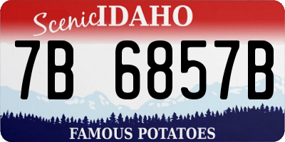 ID license plate 7B6857B