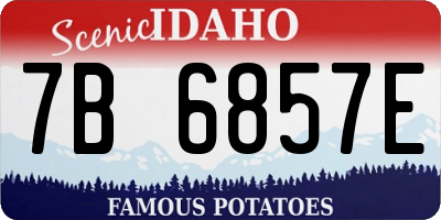 ID license plate 7B6857E