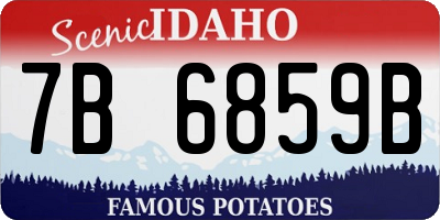 ID license plate 7B6859B