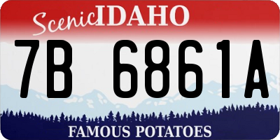ID license plate 7B6861A