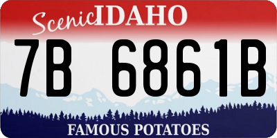 ID license plate 7B6861B