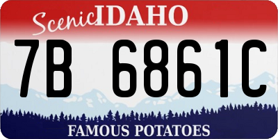 ID license plate 7B6861C