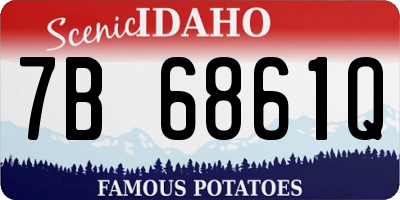 ID license plate 7B6861Q