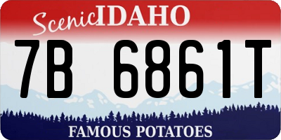 ID license plate 7B6861T