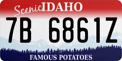 ID license plate 7B6861Z