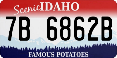 ID license plate 7B6862B