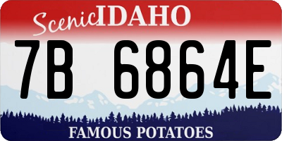 ID license plate 7B6864E