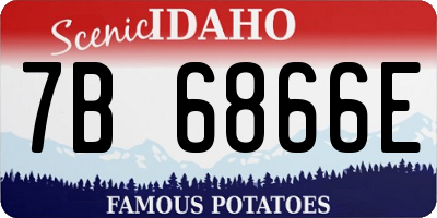 ID license plate 7B6866E