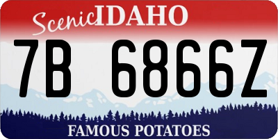ID license plate 7B6866Z
