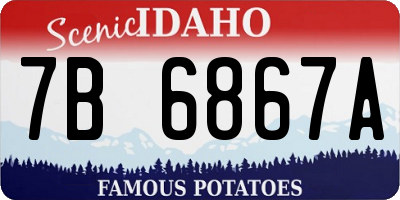 ID license plate 7B6867A