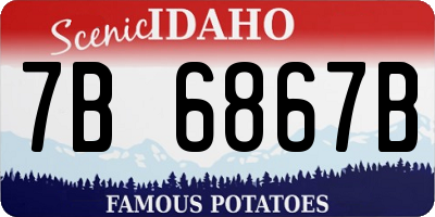 ID license plate 7B6867B