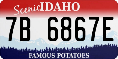 ID license plate 7B6867E