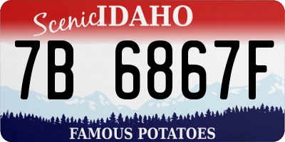 ID license plate 7B6867F