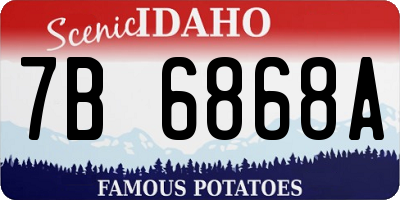 ID license plate 7B6868A