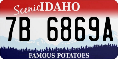 ID license plate 7B6869A