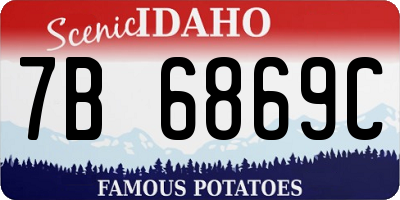 ID license plate 7B6869C