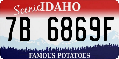 ID license plate 7B6869F