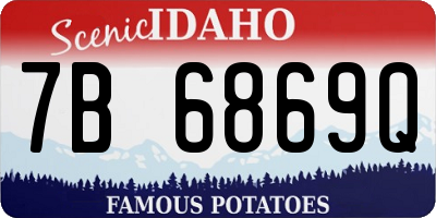 ID license plate 7B6869Q
