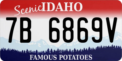 ID license plate 7B6869V