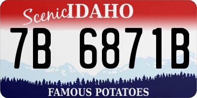 ID license plate 7B6871B
