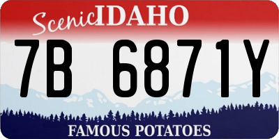ID license plate 7B6871Y