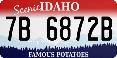 ID license plate 7B6872B