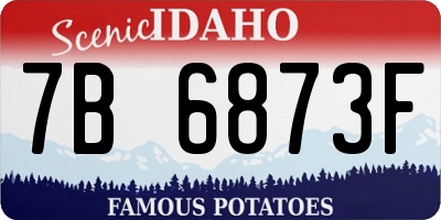 ID license plate 7B6873F
