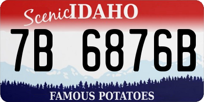 ID license plate 7B6876B