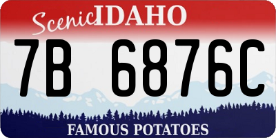 ID license plate 7B6876C