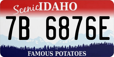 ID license plate 7B6876E