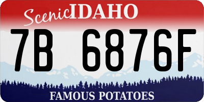 ID license plate 7B6876F