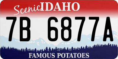 ID license plate 7B6877A